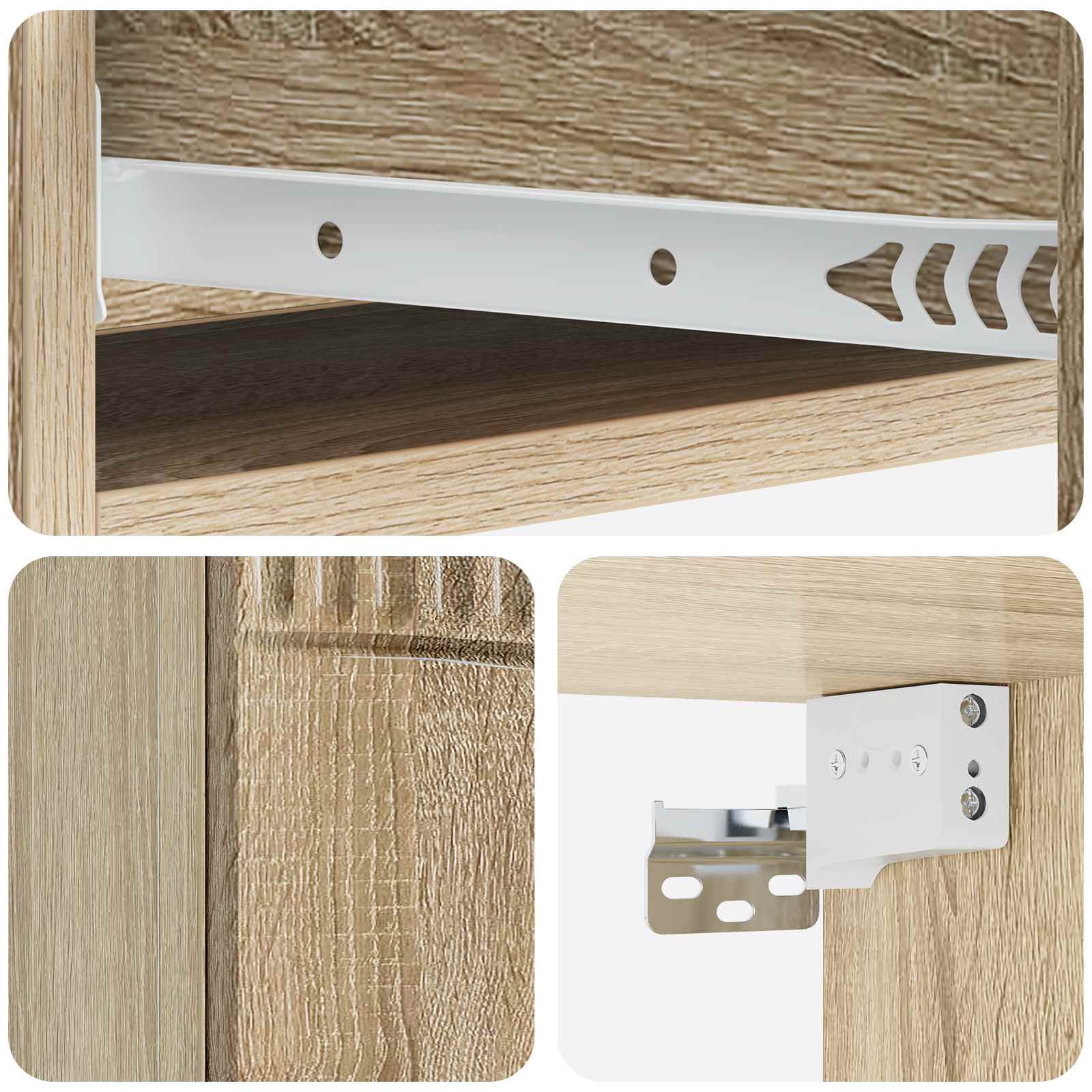 Tavolino da Parete Laterale Rovere Sonoma 87,5 x 34,5 x 17 cm | homemem39