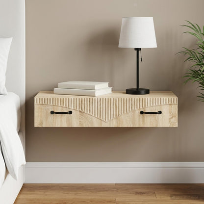 Tavolino da Parete Laterale 87,5 x 34,5 x 17 cm Rovere Sonoma - homemem39