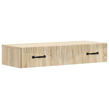 Tavolino da Parete Laterale 87,5 x 34,5 x 17 cm Rovere Sonoma - homemem39