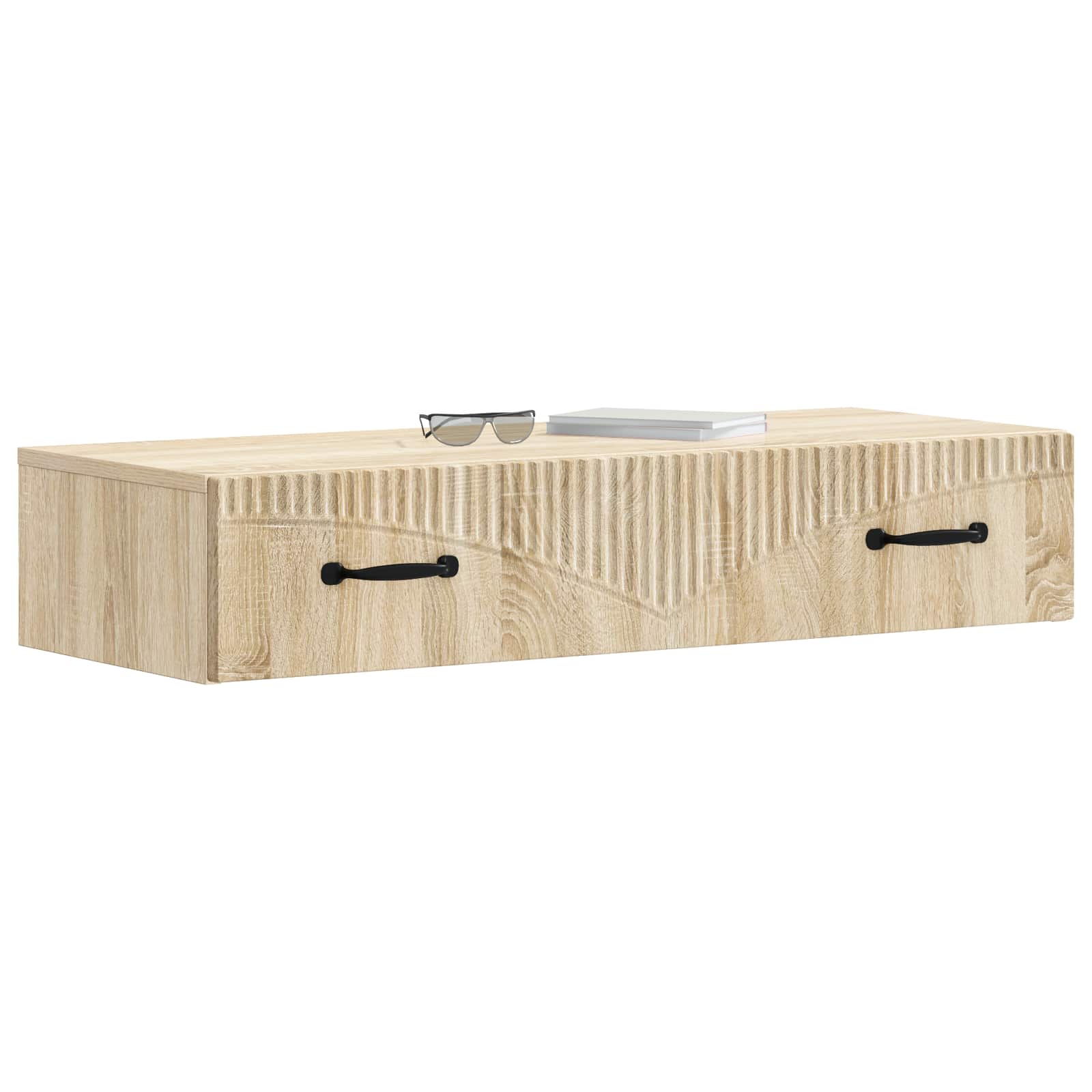 Tavolino da Parete Laterale Rovere Sonoma 87,5 x 34,5 x 17 cm | homemem39