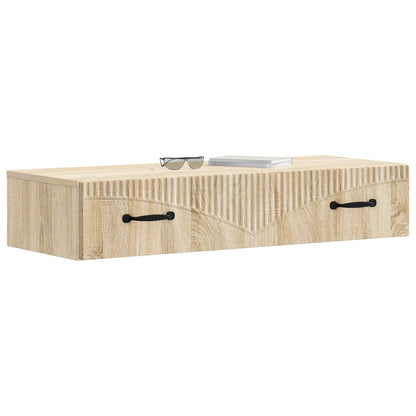 Tavolino da Parete Laterale Rovere Sonoma 87,5 x 34,5 x 17 cm | homemem39