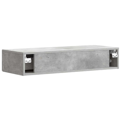Tavolino da Parete Laterale Grigio Cemento 87,5 x 34,5 x 17 cm | homemem39