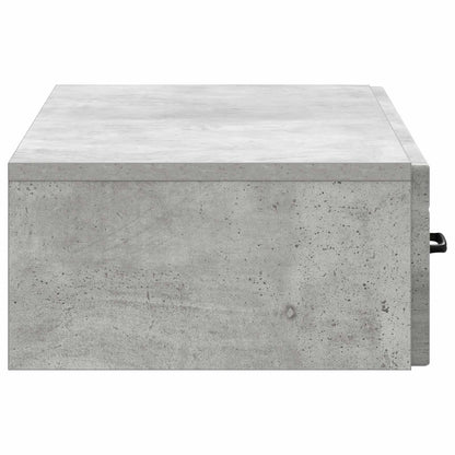 Tavolino da Parete Laterale Grigio Cemento 87,5 x 34,5 x 17 cm | homemem39