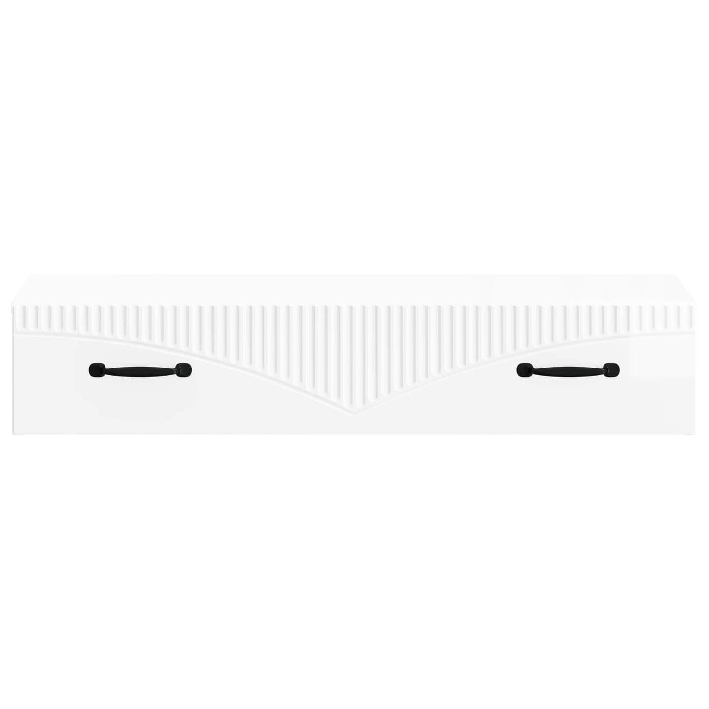 Tavolino da Parete Laterale Bianco Lucido 87,5 x 34,5 x 17 cm