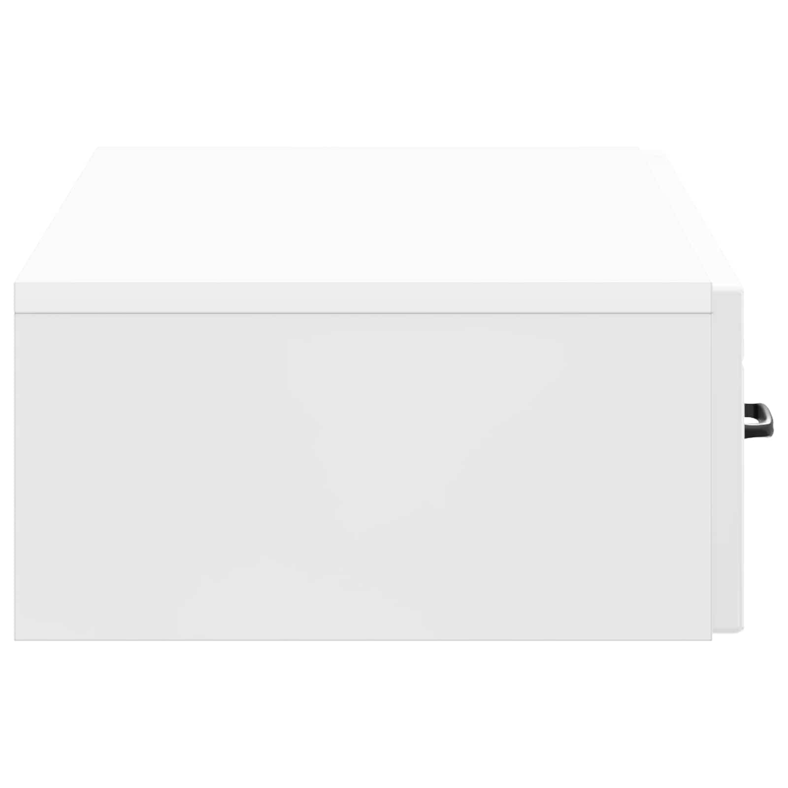 Tavolino da Parete Laterale Bianco Lucido 87,5 x 34,5 x 17 cm | homemem39