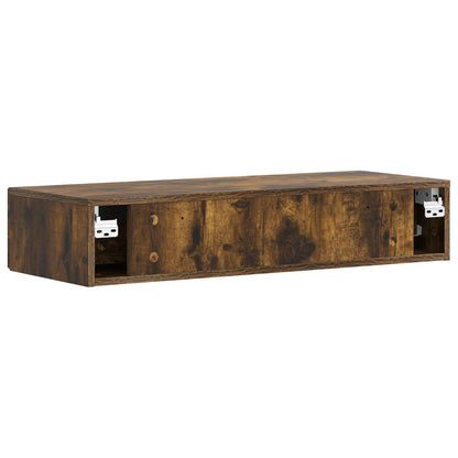 Tavolino da Parete Laterale Rovere Fumo 87,5 x 34,5 x 17 cm | homemem39