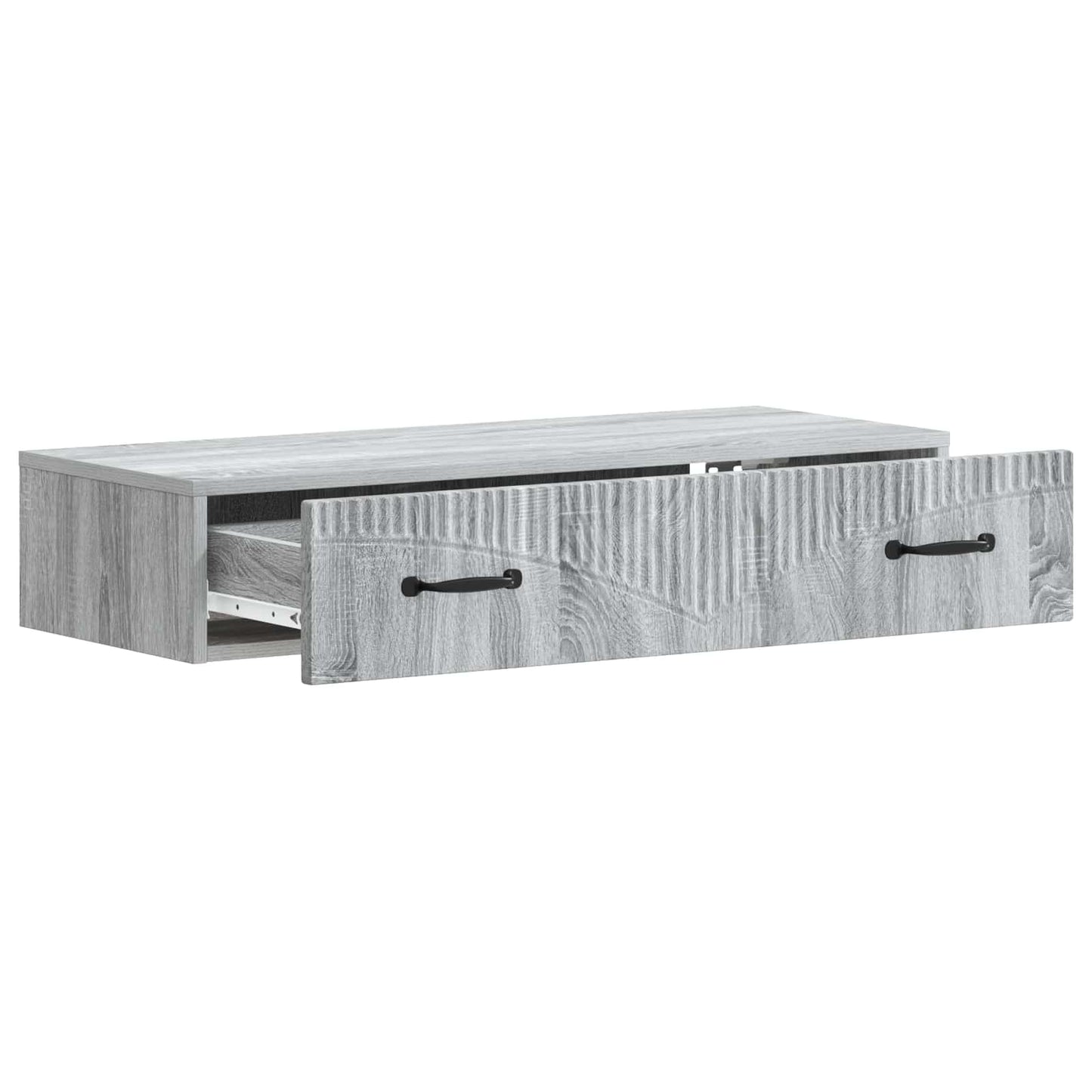 Tavolino da Parete Laterale Grigio Sonoma 87,5 x 34,5 x 17 cm | homemem39