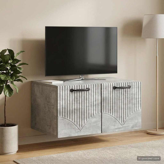 Mobile Porta TV da Muro Grigio Cemento 59,5 x 41 x 30 cm