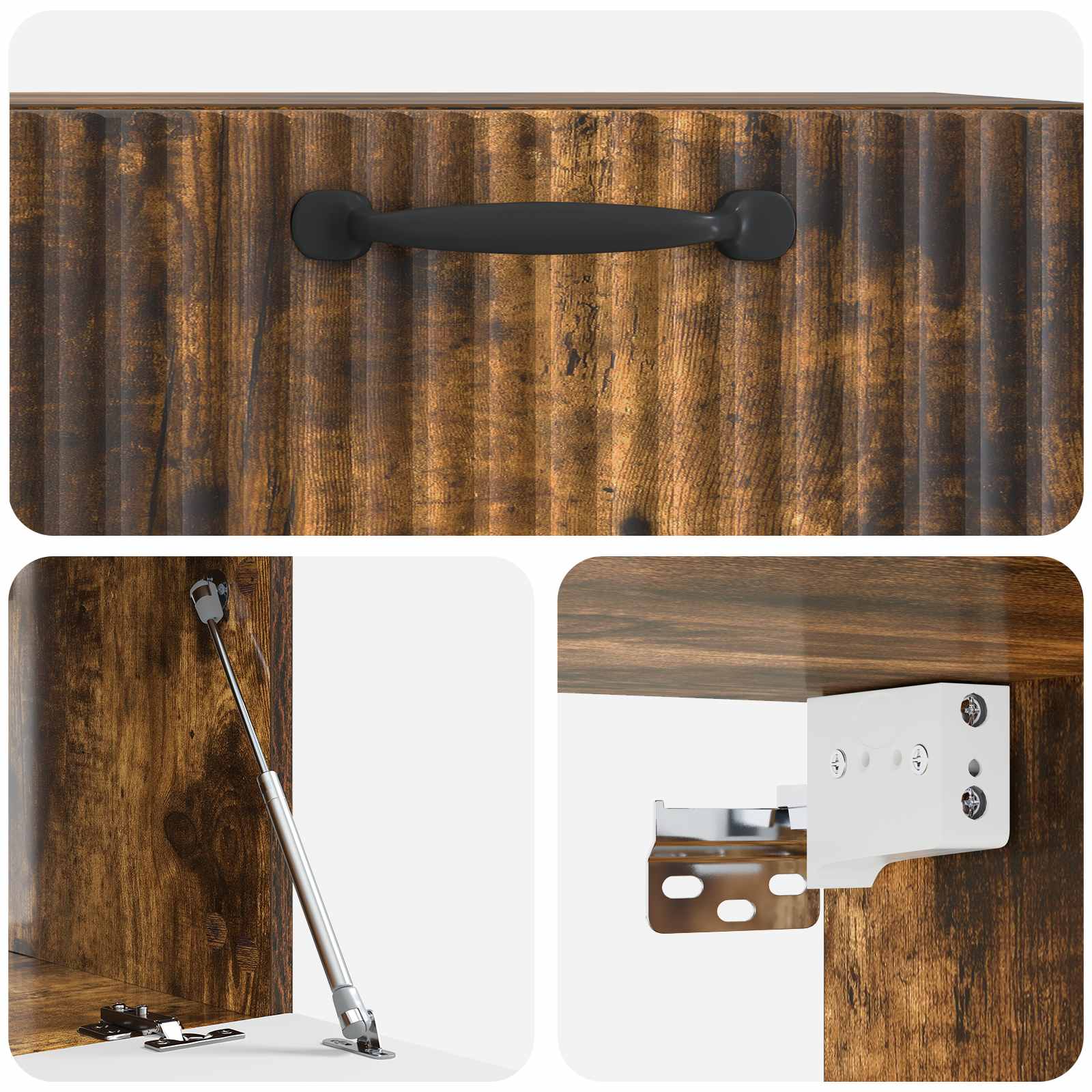 Mobile Porta TV da Muro Rovere Fumo 59,5 x 41 x 30 cm | homemem39