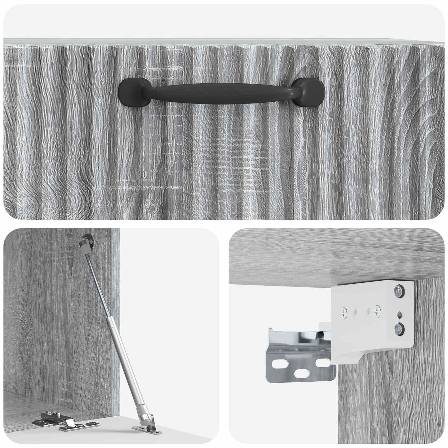 Mobile Porta TV da Muro Grigio Sonoma 59,5 x 41 x 30 cm