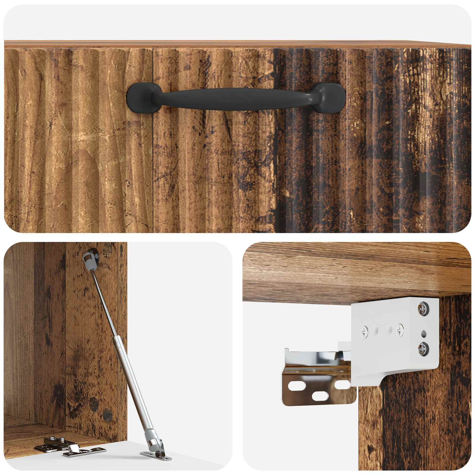 Mobile Porta TV da Muro Legno antico 59,5 x 41 x 30 cm | homemem39