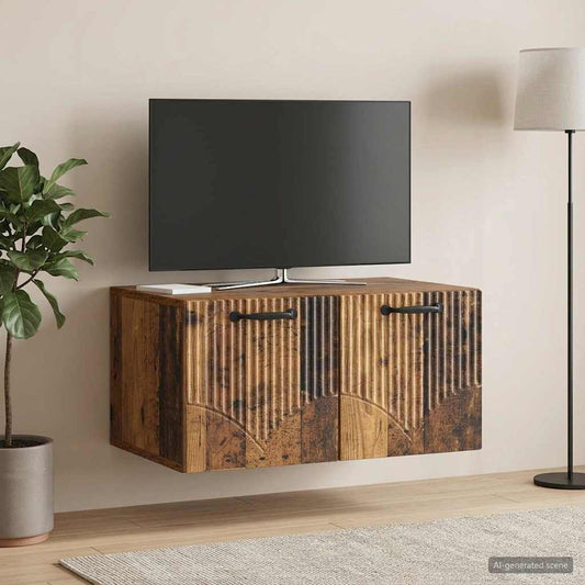 Mobile Porta TV da Muro Legno antico 59,5 x 41 x 30 cm