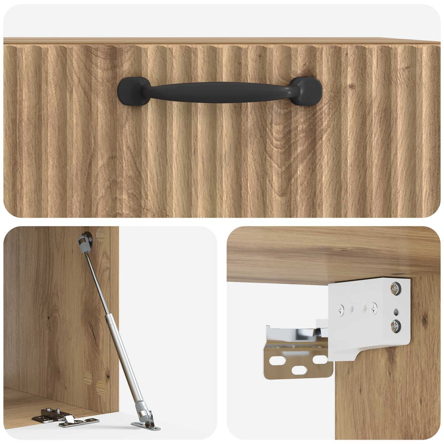 Mobile Porta TV da Muro 59,5 x 41 x 30 cm Rovere Artigianale
