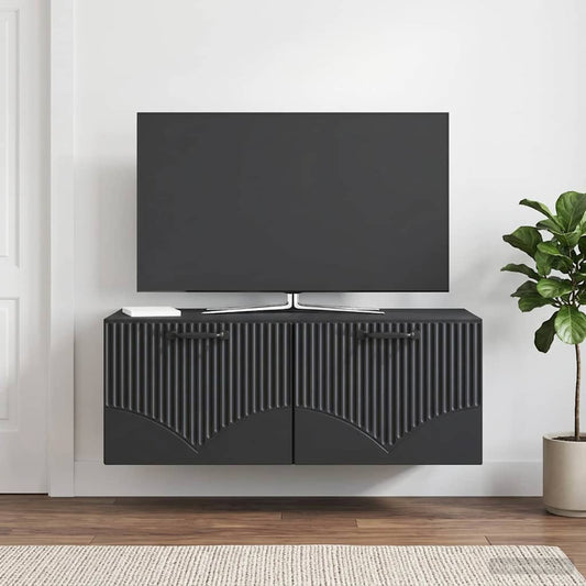 Mobile Porta TV da Muro Nero 78,5 x 41 x 30 cm - homemem39