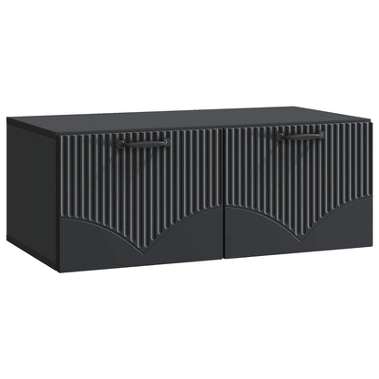 Mobile Porta TV da Muro Nero 78,5 x 41 x 30 cm | homemem39