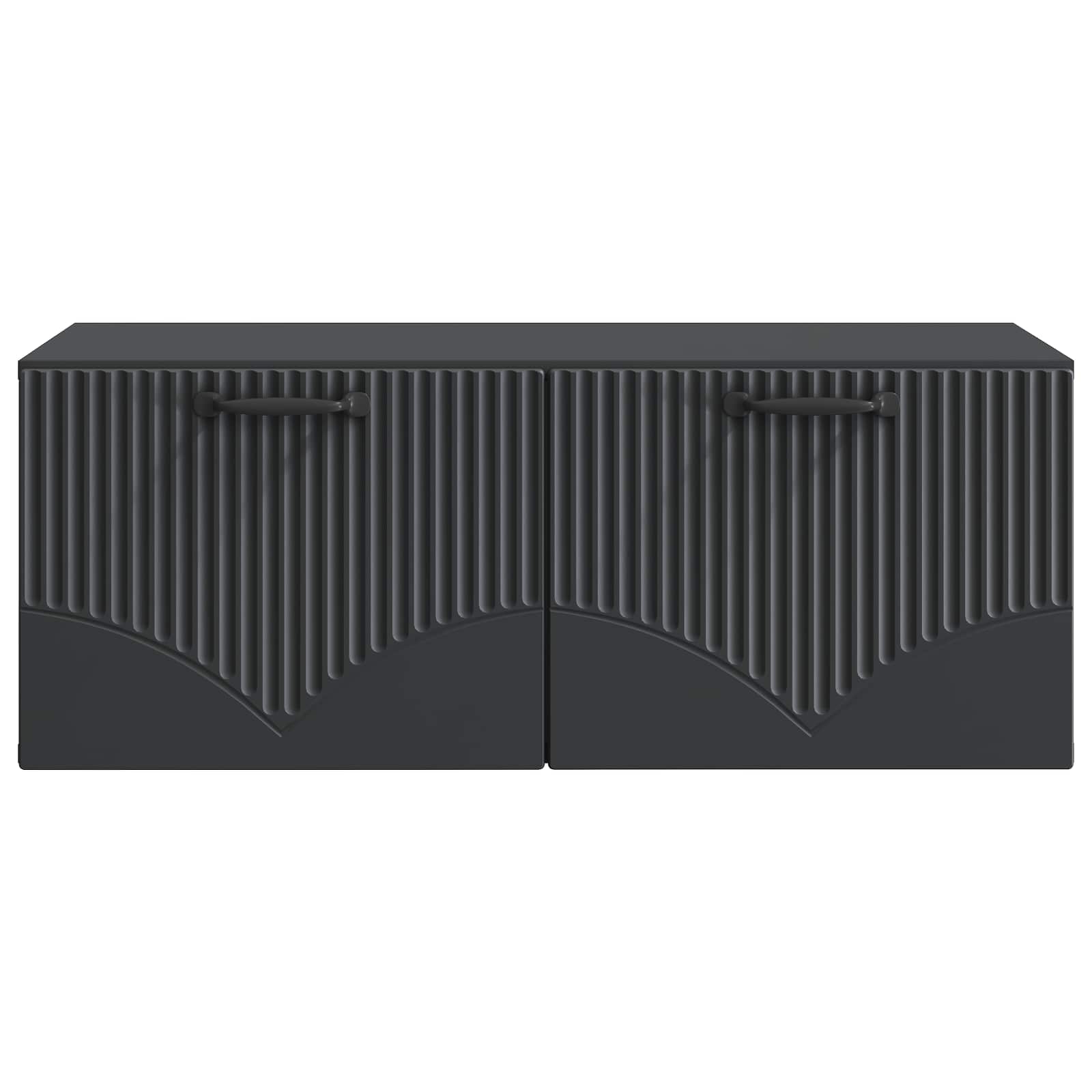 Mobile Porta TV da Muro Nero 78,5 x 41 x 30 cm | homemem39