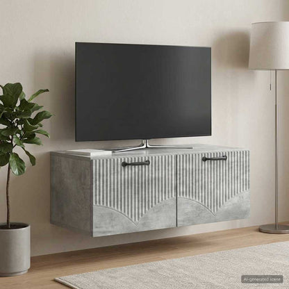 Mobile Porta TV da Muro Grigio Cemento 78,5 x 41 x 30 cm