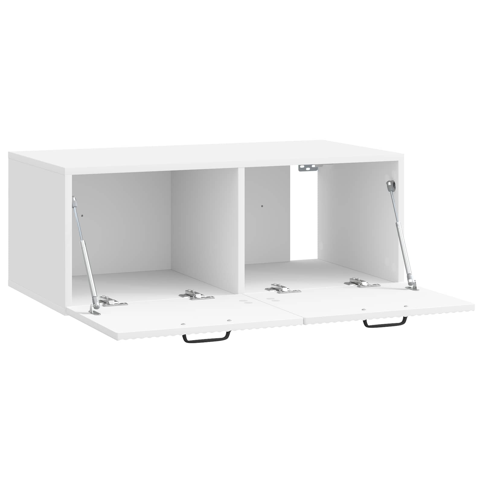 Mobile Porta TV da Muro Bianco Lucido 78,5 x 41 x 30 cm | homemem39