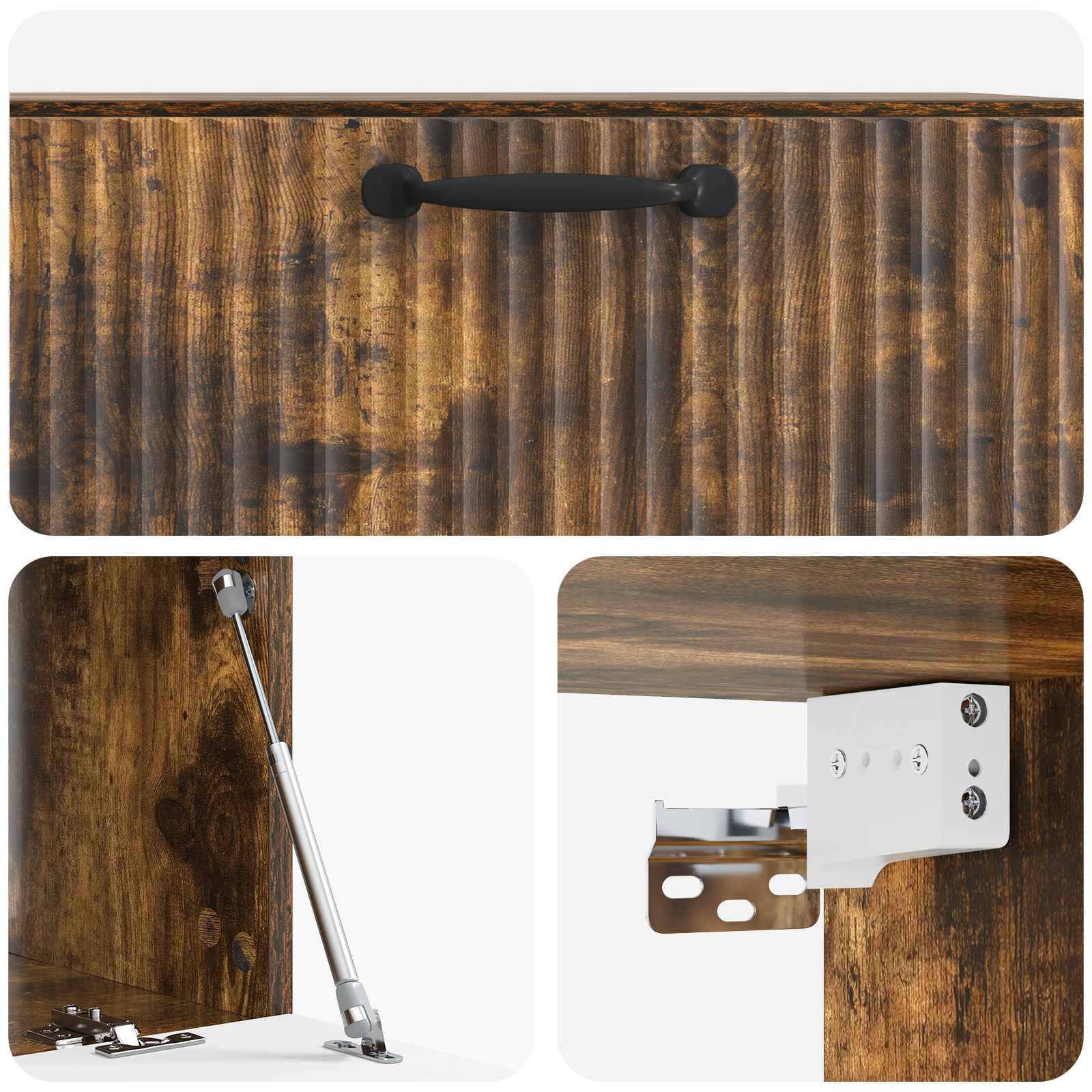 Mobile Porta TV da Muro Rovere Fumo 78,5 x 41 x 30 cm | homemem39