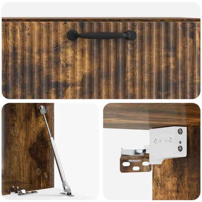 Mobile Porta TV da Muro Rovere Fumo 78,5 x 41 x 30 cm | homemem39