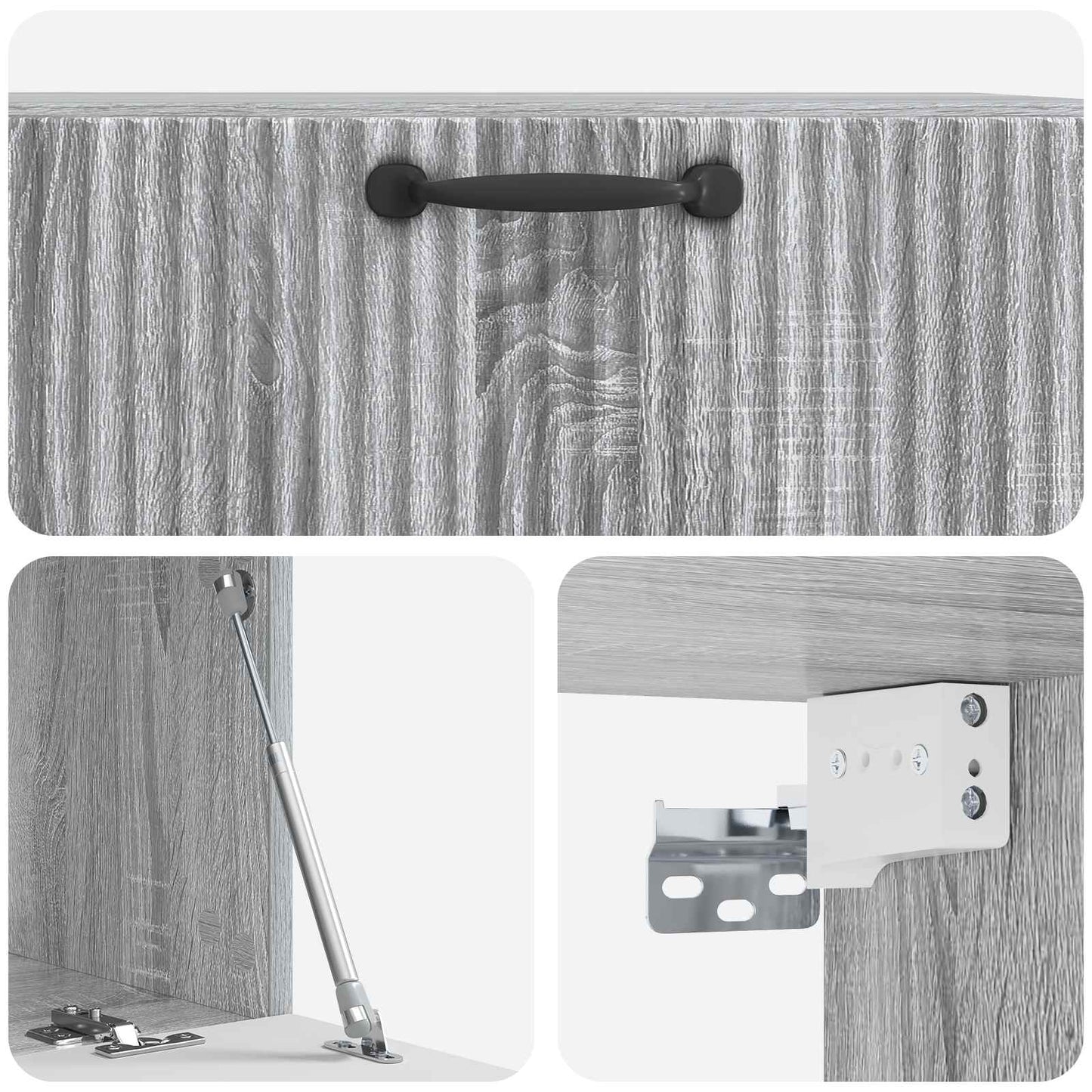 Mobile Porta TV da Muro Grigio Sonoma 78,5 x 41 x 30 cm
