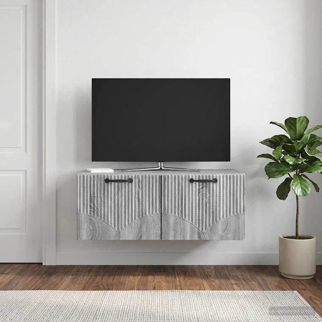 Mobile Porta TV da Muro Grigio Sonoma 78,5 x 41 x 30 cm