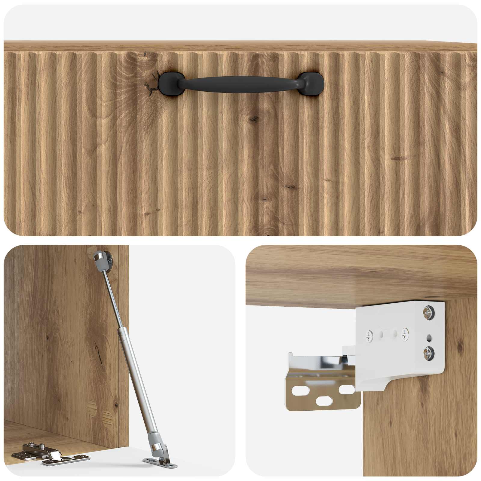 Mobile Porta TV da Muro Rovere Artigianale 78,5 x 41 x 30 cm | homemem39