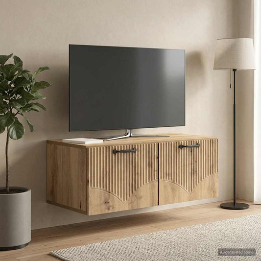 Mobile Porta TV da Muro Rovere Artigianale 78,5 x 41 x 30 cm