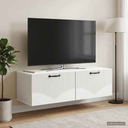 Mobile Porta TV da Muro Bianco 98 x 41 x 30 cm | homemem39