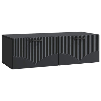 Mobile Porta TV da Muro Montaggio a parete Nero 98 x 41 x 30 cm | homemem39