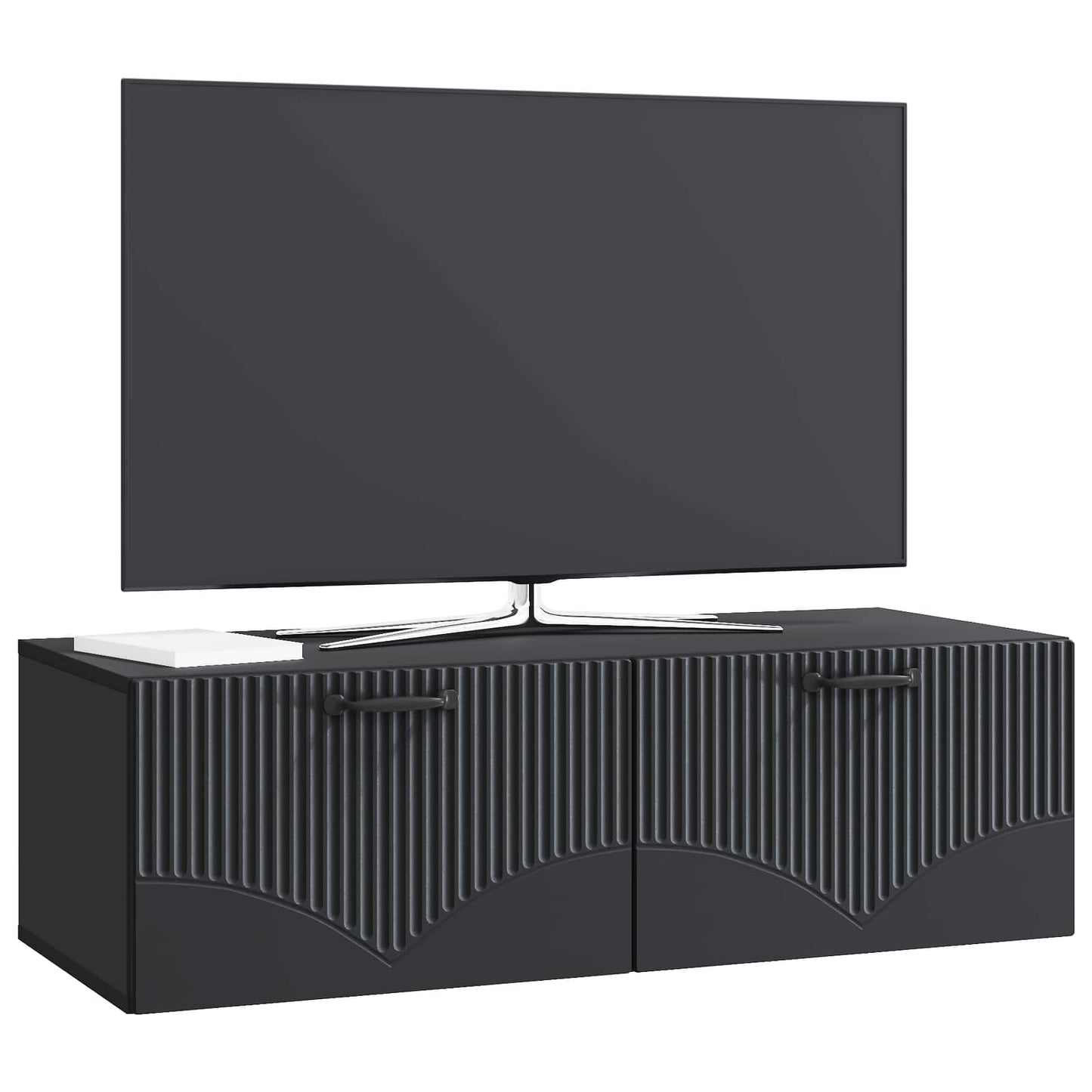 Mobile Porta TV da Muro Montaggio a parete Nero 98 x 41 x 30 cm
