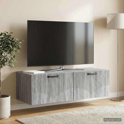 Mobile Porta TV da Muro Grigio Sonoma 98 x 41 x 30 cm