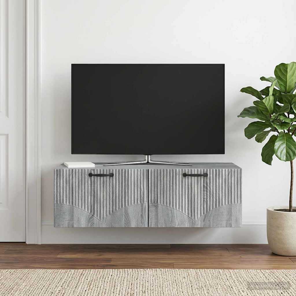 Mobile Porta TV da Muro Grigio Sonoma 98 x 41 x 30 cm