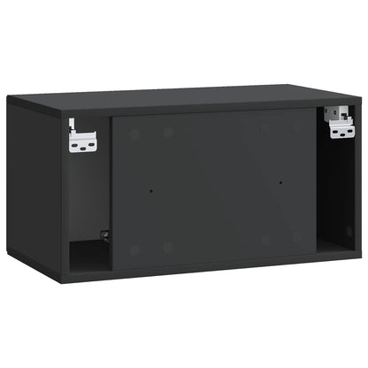 Mobile Porta TV da Muro Nero 59,5 x 31 x 30 cm | homemem39
