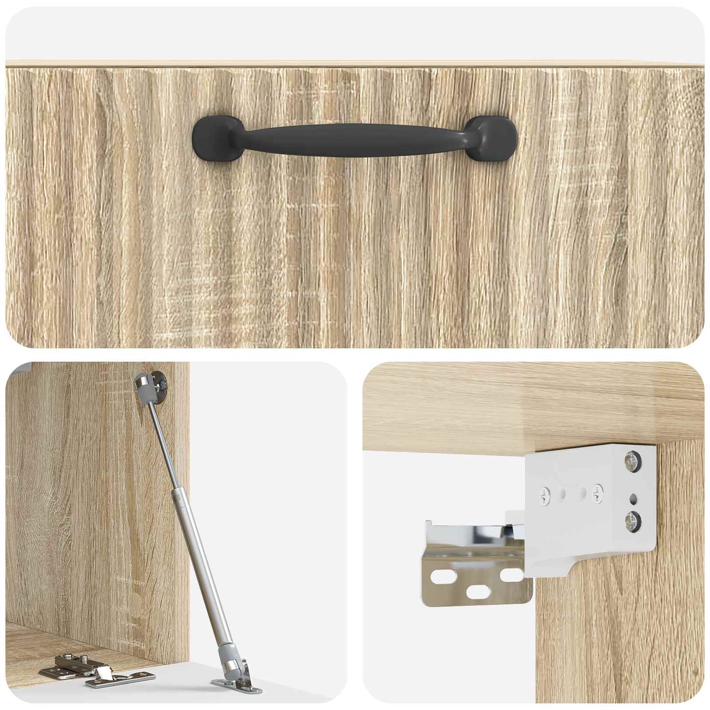 Mobile Porta TV da Muro Rovere Sonoma 59,5 x 31 x 30 cm | homemem39
