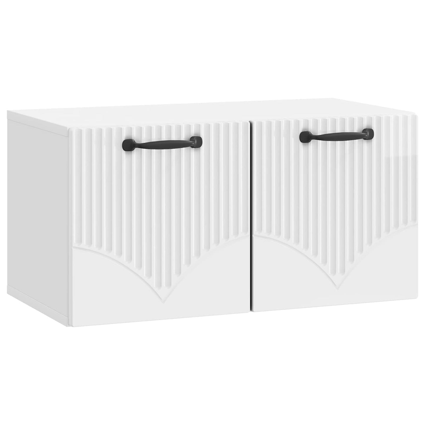 Mobile Porta TV da Muro Bianco Lucido 59,5 x 31 x 30 cm | homemem39
