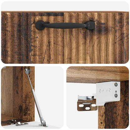 Mobile Porta TV da Muro Legno antico 59,5 x 31 x 30 cm | homemem39