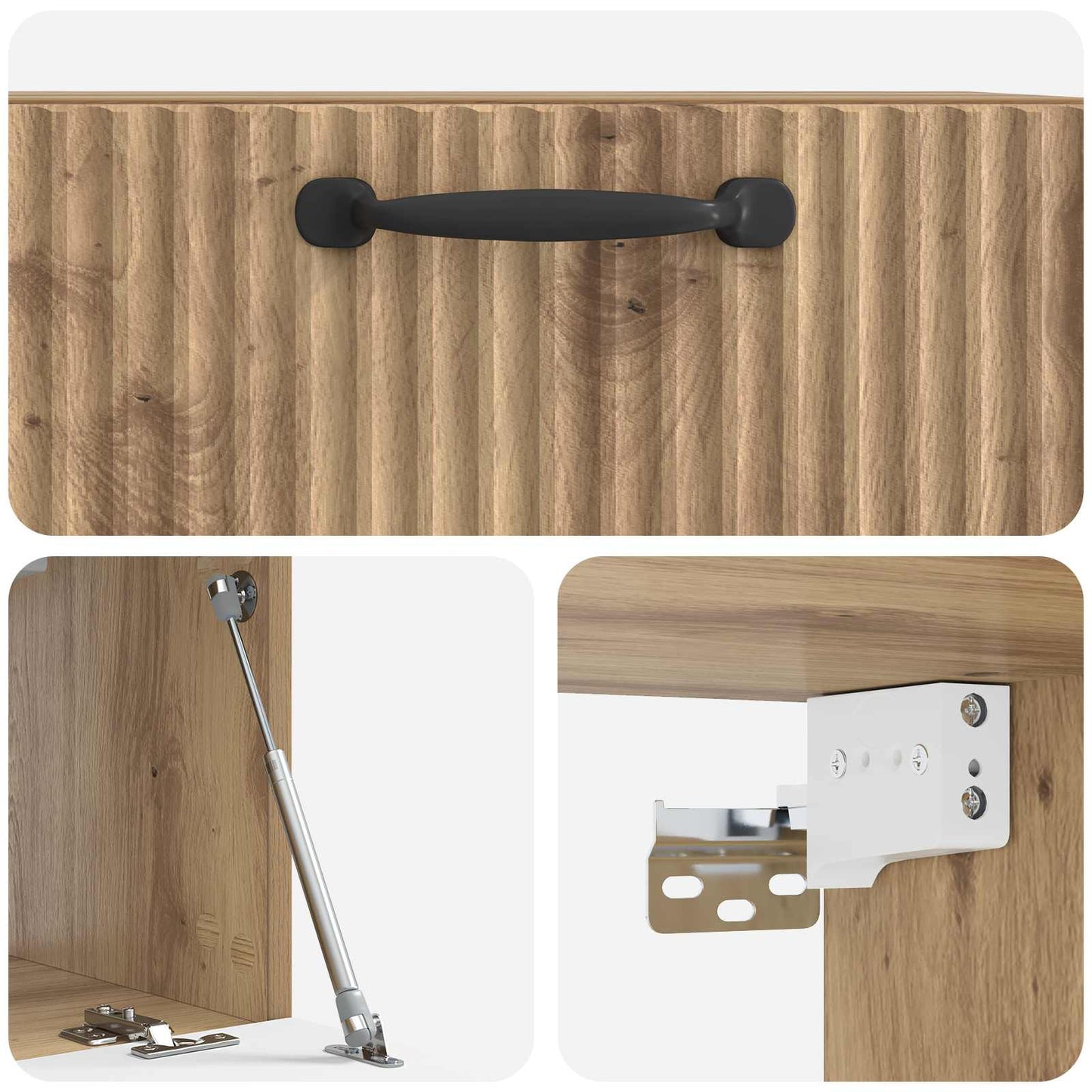 Mobile Porta TV da Muro 59,5 x 31 x 30 cm Rovere Artigianale