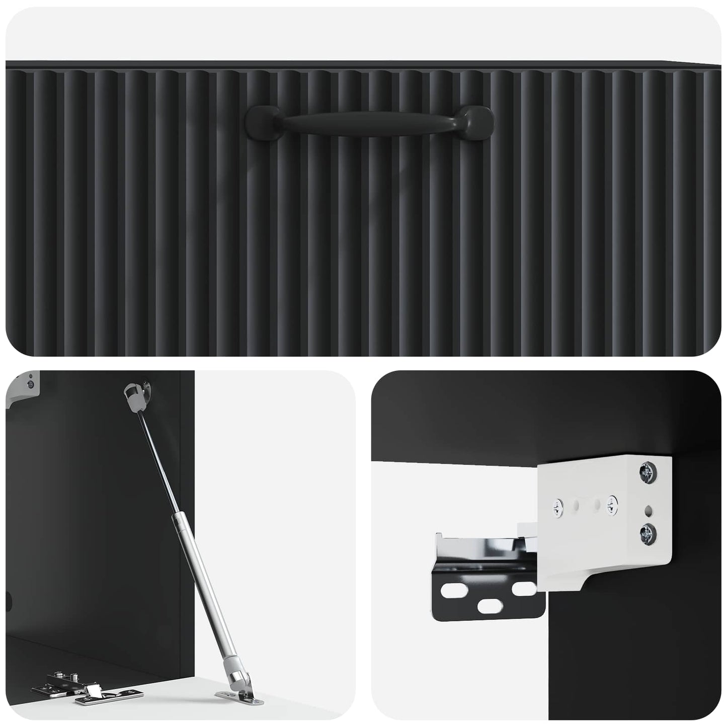 Mobile Porta TV da Muro Nero 78,5 x 31 x 30 cm | homemem39