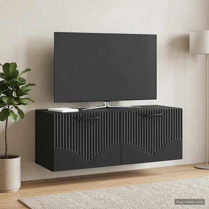 Mobile Porta TV da Muro Nero 78,5 x 31 x 30 cm