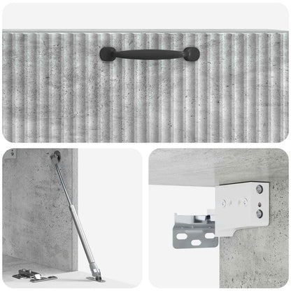 Mobile Porta TV da Muro Grigio Cemento 78,5 x 31 x 30 cm | homemem39