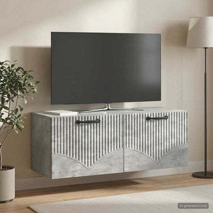 Mobile Porta TV da Muro Grigio Cemento 78,5 x 31 x 30 cm