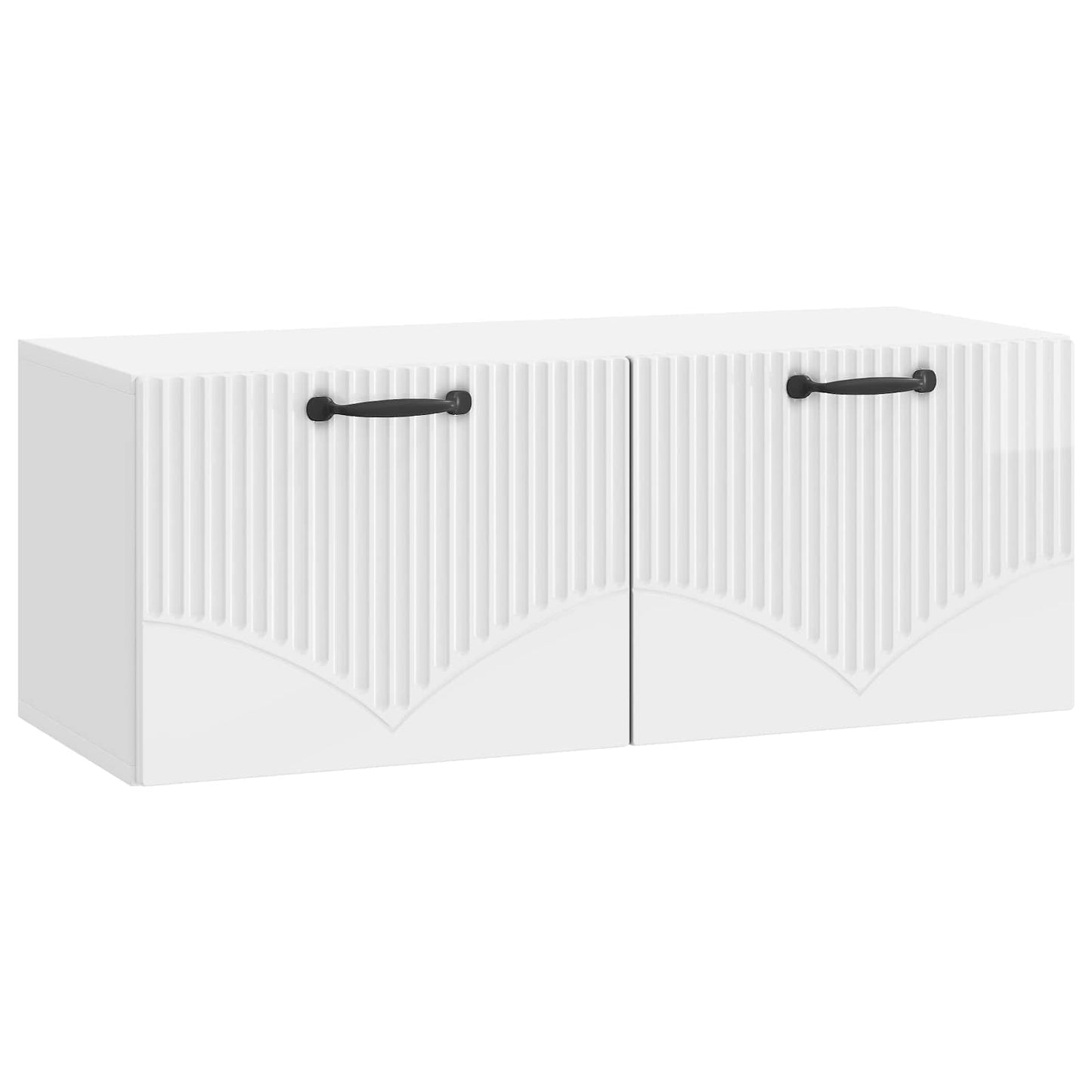 Mobile Porta TV da Muro Bianco Lucido 78,5 x 31 x 30 cm | homemem39