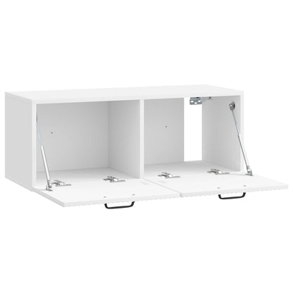 Mobile Porta TV da Muro Bianco Lucido 78,5 x 31 x 30 cm | homemem39