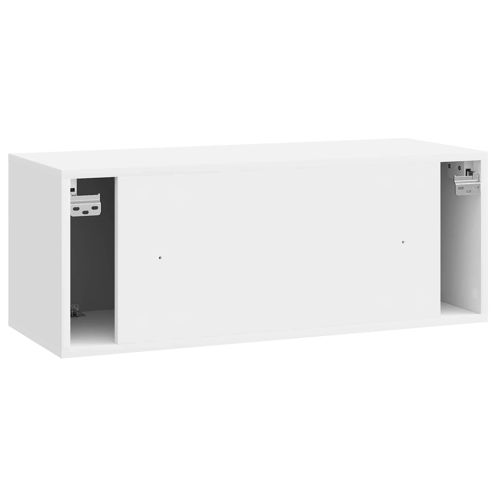 Mobile Porta TV da Muro Bianco Lucido 78,5 x 31 x 30 cm | homemem39