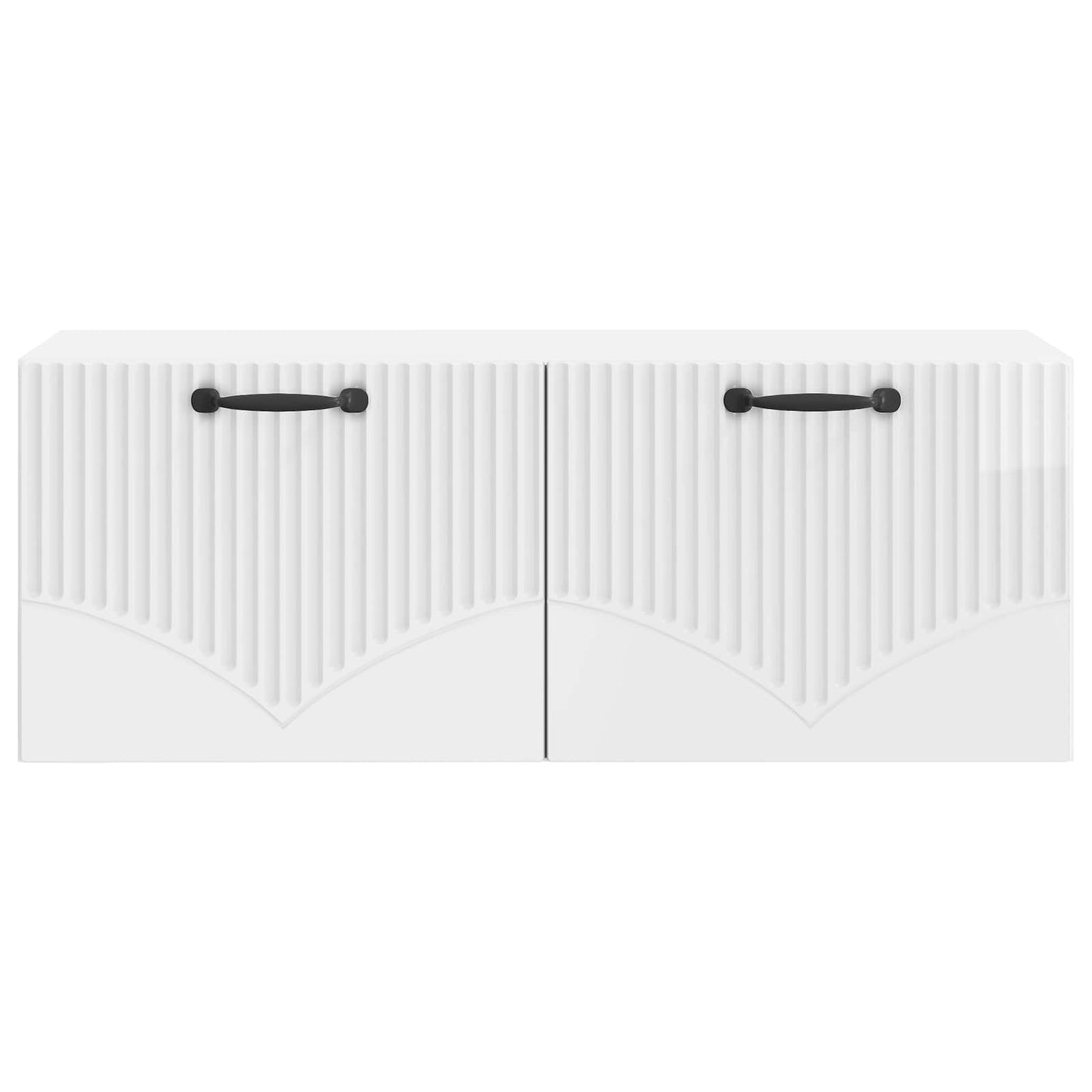 Mobile Porta TV da Muro Bianco Lucido 78,5 x 31 x 30 cm | homemem39