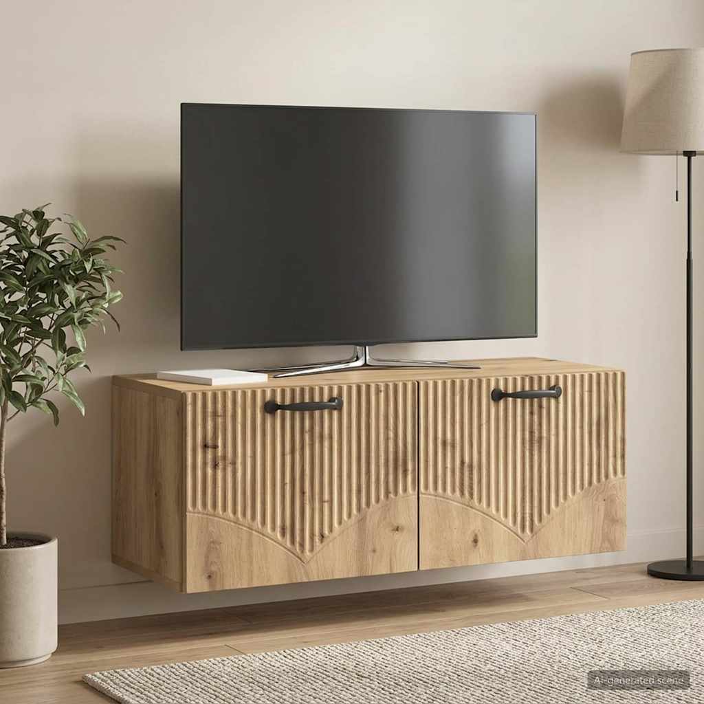 Mobile Porta TV da Muro 78,5 x 31 x 30 cm Rovere Artigianale