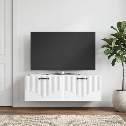 Mobile Porta TV da Muro Bianco 98 x 31 x 30 cm | homemem39