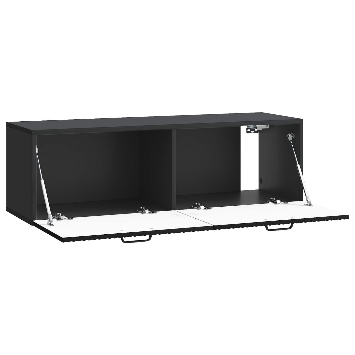 Mobile Porta TV da Muro Montaggio a parete Nero 98 x 31 x 30 cm | homemem39