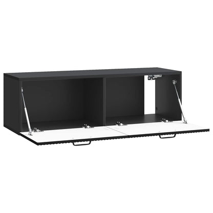 Mobile Porta TV da Muro Montaggio a parete Nero 98 x 31 x 30 cm | homemem39
